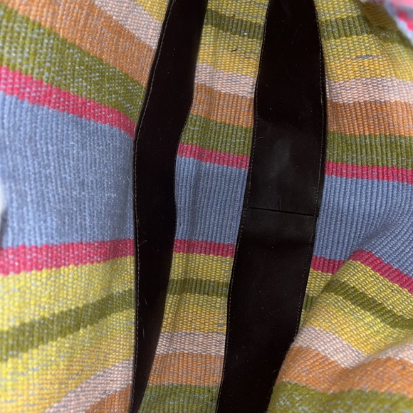 DASH & ALBERT Rug Company Handwoven Tote Bag w/Leather Handles - Picture 9 of 15